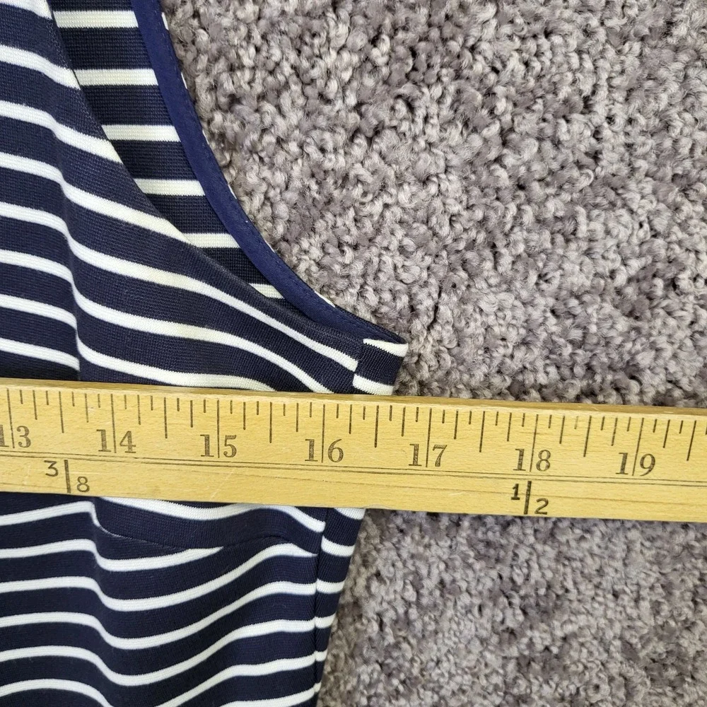 Kate Spade Fit and Flare Dress Womens 4 Navy White Striped Excellent NJMU8912